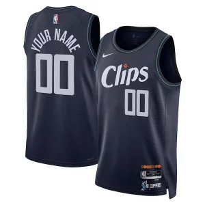 Fascinante LA Clippers Nike Unisex 2023/24 Custom Swingman Jersey Navy City Edition