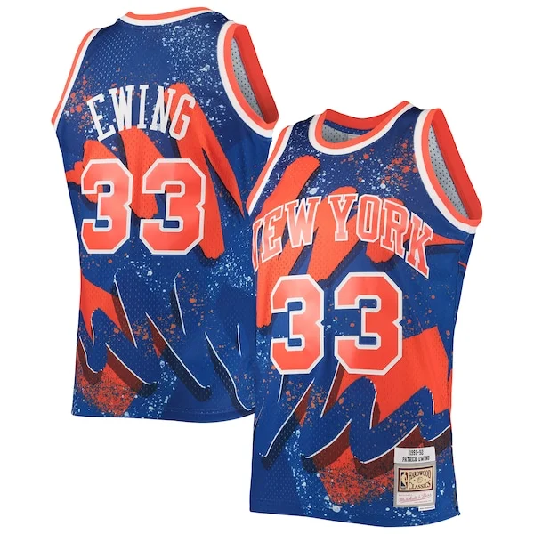 Fascinante Magnifico Moderno Patrick Ewing New York Knicks Hardwood Classics 1991/92 Hyper Hoops Swingman Jersey Blue