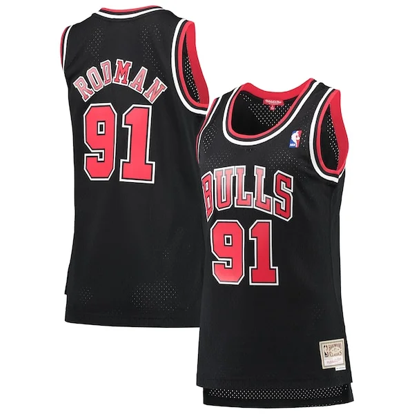 Fascinante Pratico Comodo Dennis Rodman Chicago Bulls Women's Hardwood Classics Swingman Jersey Black