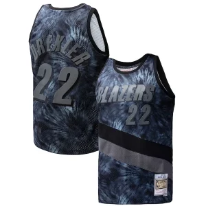 Fascinante Pratico Ottimo Clyde Drexler Portland Trail Blazers Hardwood Classics 1991/92 Tie Dye Swingman Jersey Black