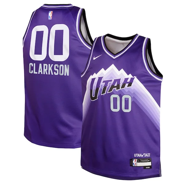 Fascinante Resistente Jordan Clarkson Utah Jazz Nike Youth Swingman Replica Jersey City Edition Purple