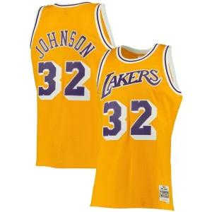 Fascinante Stupendo Magic Johnson Los Angeles Lakers 1984/85 Big & Tall Hardwood Classics Swingman Jersey Gold