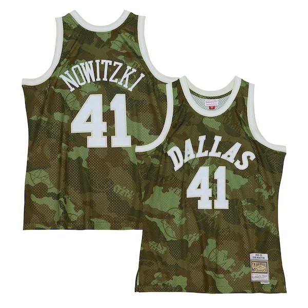 Fascinante Trendy Bellissimo Dirk Nowitzki Dallas Mavericks Hardwood Classics 1998/99 Ghost Green Swingman Jersey Camo