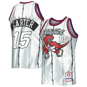 Fascinante Vince Carter Toronto Raptors 1998/99 Hardwood Classics 75th Anniversary Swingman Jersey Platinum