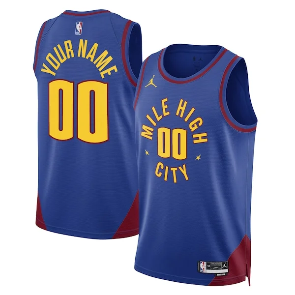 Gorgeous Carino Denver Nuggets Jordan Brand Unisex 2022/23 Swingman Custom Jersey Statement Edition Blue