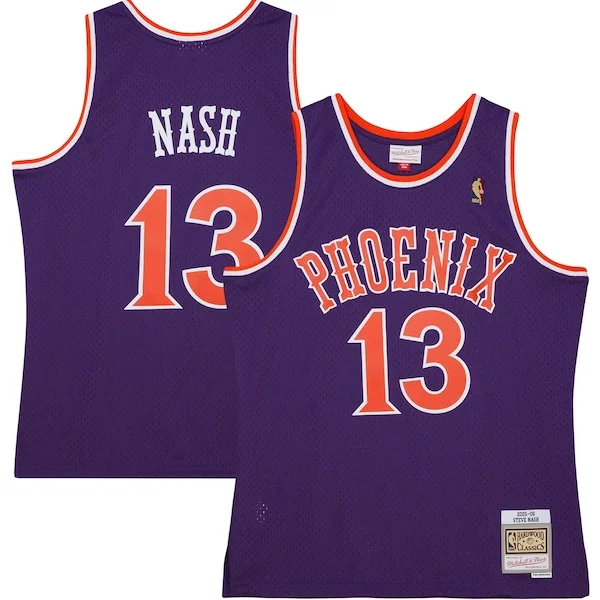 Gorgeous Cool Elegante Steve Nash Phoenix Suns 2001/02 Hardwood Classics Swingman Jersey Purple/White