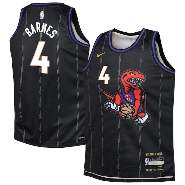 Gorgeous Cool Scottie Barnes Toronto Raptors Nike Youth 2024/25 Swingman Player Jersey City Edition Black