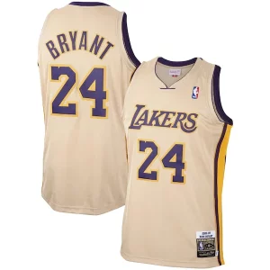 Gorgeous Eccezionale Men's Los Angeles Lakers Kobe Bryant Gold 2008 09 Hardwood Classics Authentic Player Jersey