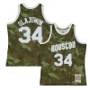 Gorgeous Hakeem Olajuwon Houston Rockets Hardwood Classics 1993/94 Ghost Green Swingman Jersey Camo