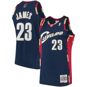 Gorgeous LeBron James Cleveland Cavaliers Hardwood Classics Swingman Jersey Navy