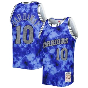 Gorgeous Lussuoso Tim Hardaway Golden State Warriors 1990/91 Galaxy Swingman Jersey Blue