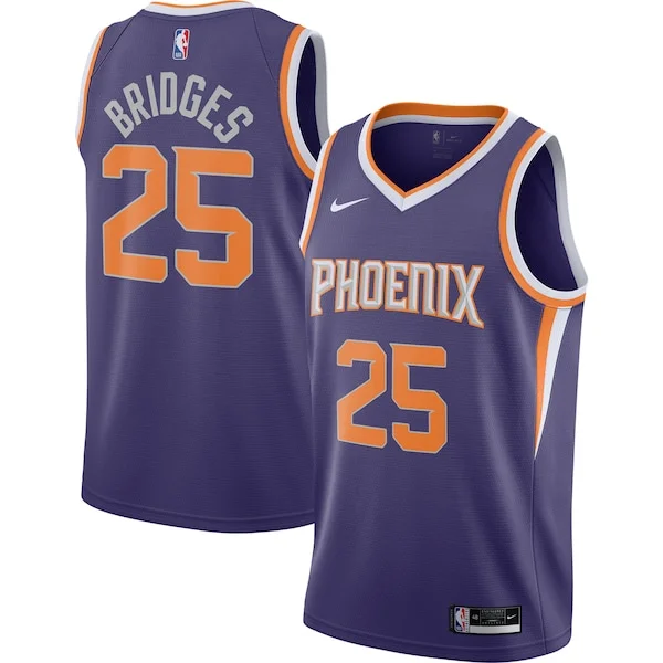Gorgeous Magnifico Mikal Bridges Phoenix Suns Nike 2020/21 Swingman Player Jersey Icon Edition Purple