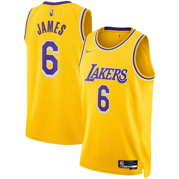 Gorgeous Meraviglioso Incantevole LeBron James Los Angeles Lakers Nike 2021/22 Diamond Swingman Jersey Icon Edition Gold