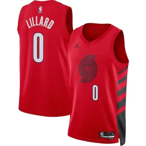 Gorgeous Prestigioso Damian Lillard Portland Trail Blazers Jordan Brand Unisex Swingman Jersey Statement Edition Red
