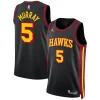 Gorgeous Prestigioso Dejounte Murray Atlanta Hawks Jordan Brand Unisex Swingman Jersey Statement Edition Black