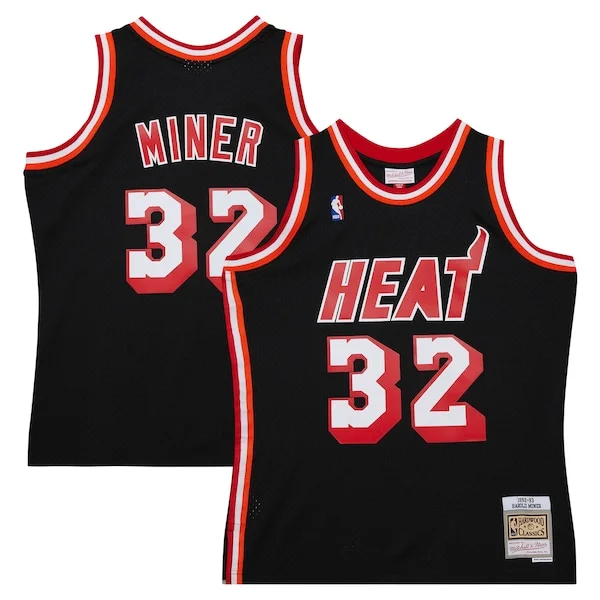 Gorgeous Prestigioso Raffinato Harold Miner Miami Heat 1992/93 Hardwood Classics Swingman Throwback Jersey Black