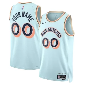 Gorgeous San Antonio Spurs Nike Unisex 2024/25 Custom Swingman Jersey City Edition Light Blue
