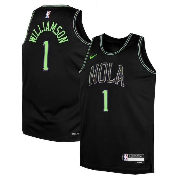Gorgeous Stupendo Eccezionale Zion Williamson New Orleans Pelicans Nike Youth Swingman Replica Jersey City Edition Black