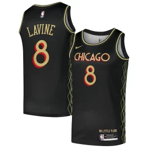 Gorgeous Zach LaVine Chicago Bulls Nike Swingman Player Jersey City Edition Black