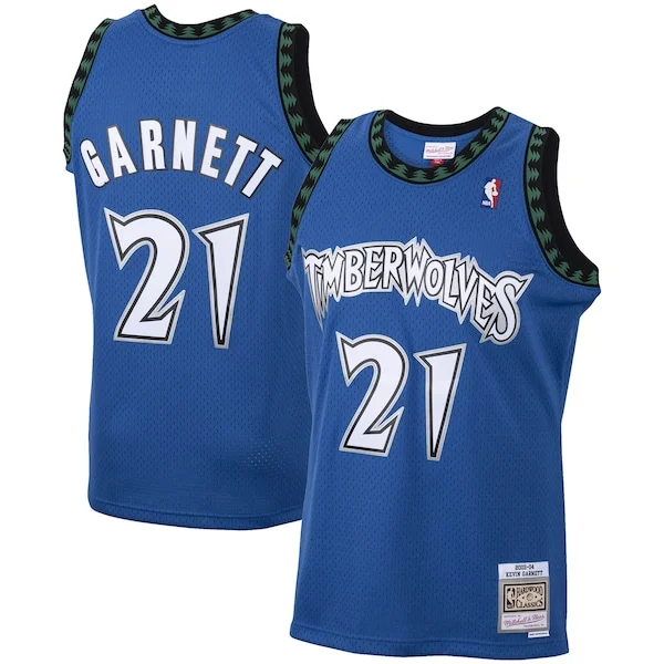 Incantevole Attraente Ottimo Kevin Garnett Minnesota Timberwolves 2001/02 Hardwood Classics Swingman Jersey Blue