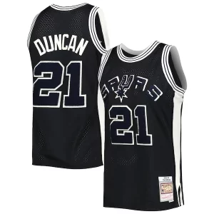Incantevole Attraente Tim Duncan San Antonio Spurs 1998/99 Hardwood Classics Off Court Swingman Jersey Black