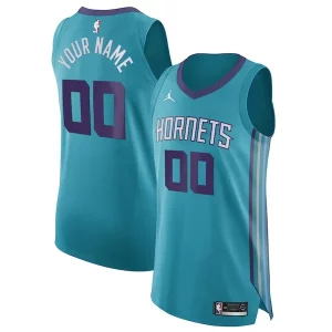 Incantevole Charlotte Hornets Jordan Brand Authentic Custom Jersey Teal Icon Edition