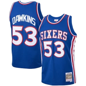 Incantevole Darryl Dawkins Philadelphia 76ers 1976/77 Hardwood Classics Swingman Jersey Royal