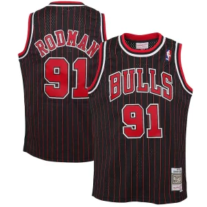 Delizioso Duraturo Dennis Rodman Chicago Bulls Youth 1995/96 Hardwood Classics Swingman Jersey Black