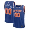 Robusto Magnifico Ottimo New York Knicks Custom Fast Break Jersey Blue Icon Edition