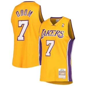 Incantevole Lamar Odom Los Angeles Lakers 2001/02 Hardwood Classics Swingman Jersey Gold