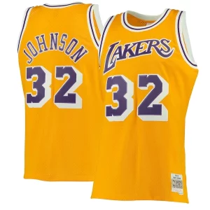 Incantevole Meraviglioso Comodo Magic Johnson Los Angeles Lakers 1984/85 Hardwood Classics Swingman Jersey Gold/Purple