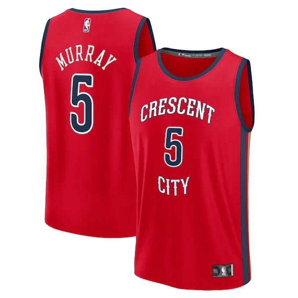 Carino Dejounte Murray New Orleans Pelicans Youth Fast Break Replica Player Jersey Statement Edition Red