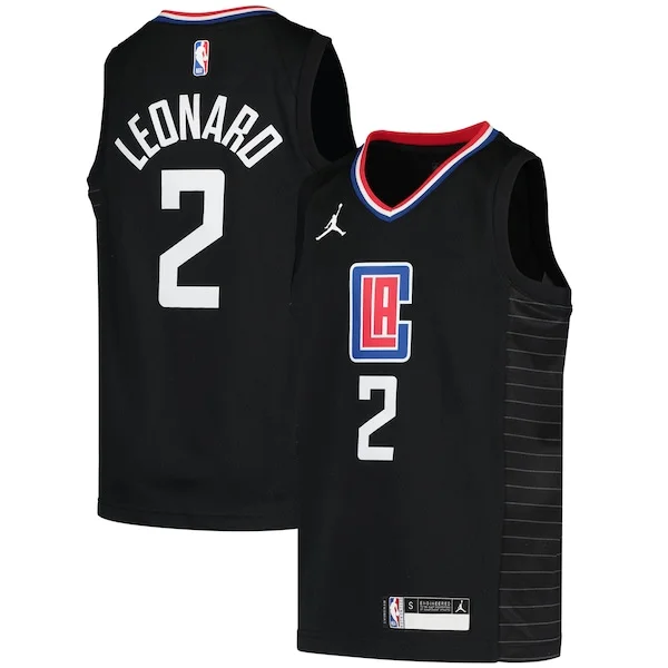 Incantevole Ottimo Duraturo Kawhi Leonard LA Clippers Jordan Brand Youth 2020/21 Swingman Player Jersey Black Statement Edition