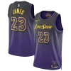 Incantevole Resistente LeBron James Los Angeles Lakers Nike Unisex 2024/25 Swingman Player Jersey City Edition Purple
