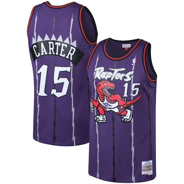 Lussuoso Carino Vince Carter Toronto Raptors 1998/99 Big & Tall Hardwood Classics Swingman Jersey Purple/White