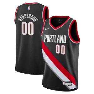 Lussuoso Duraturo Raffinato Scoot Henderson Portland Trail Blazers Nike Youth Swingman Jersey Icon Edition Black