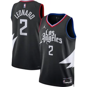 Lussuoso Eccezionale Kawhi Leonard LA Clippers Jordan Brand Unisex Swingman Jersey Statement Edition Black