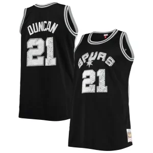 Lussuoso Elegante Sofisticato Tim Duncan San Antonio Spurs Big & Tall 1998/99 NBA 75th Anniversary Diamond Swingman Jersey Black