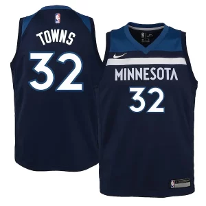 Lussuoso Karl Anthony Towns Minnesota Timberwolves Nike Youth Swingman Jersey Navy Icon Edition