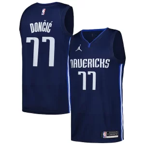 Lussuoso Luka Dončić Dallas Mavericks Jordan Brand Swingman Player Jersey Statement Edition Navy