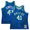 Lussuoso Pratico Dirk Nowitzki Dallas Mavericks 1998 2019 Hardwood Classics Asian Heritage 6.0 Swingman Throwback Player Jersey Blue
