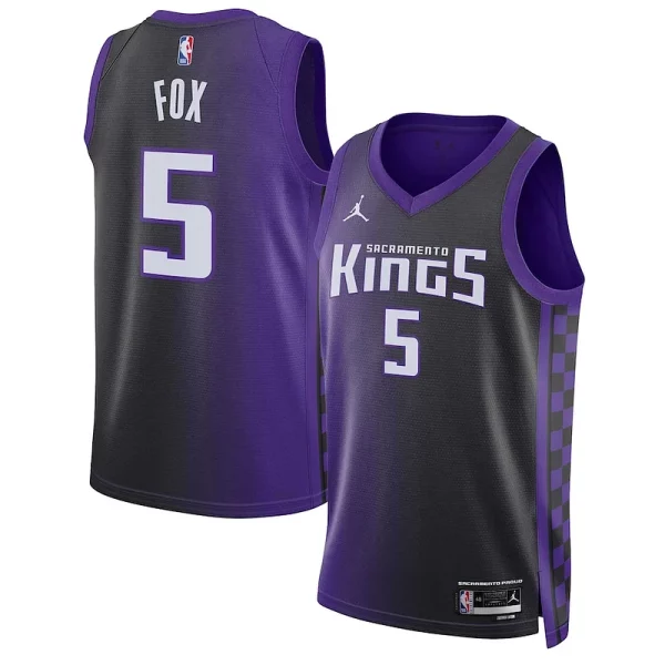 Lussuoso Resistente De'Aaron Fox Sacramento Kings Jordan Brand Unisex Swingman Jersey Statement Edition Purple