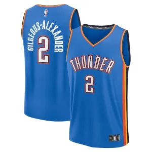 Lussuoso Robusto Versatile Shai Gilgeous Alexander Oklahoma City Thunder Youth Fast Break Replica Player Jersey Icon Edition Blue
