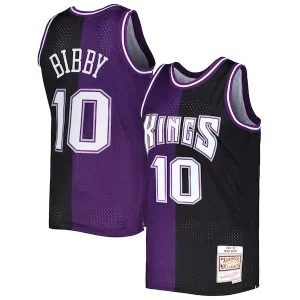 Lussuoso Trendy Mike Bibby Sacramento Kings Hardwood Classics 2001/02 Split Swingman Jersey Purple/Black