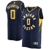 Lussuoso Tyrese Haliburton Indiana Pacers Fast Break Replica Jersey Icon Edition Navy