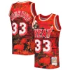 Magnifico Attraente Trendy Alonzo Mourning Miami Heat 1996/97 Hardwood Classics Lunar New Year Swingman Jersey Red