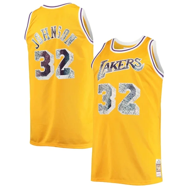 Magnifico Duraturo Raffinato Magic Johnson Los Angeles Lakers Big & Tall 1984/85 NBA 75th Anniversary Diamond Swingman Jersey Gold