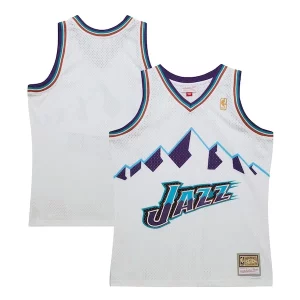 Magnifico Incantevole Utah Jazz 1996 97 Hardwood Classics Swingman Jersey White