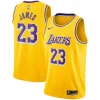 Magnifico LeBron James Los Angeles Lakers Nike Swingman Player Jersey Gold Icon Edition