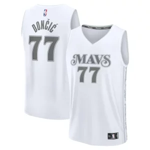 Magnifico Luka Dončić Dallas Mavericks Youth 2024/25 Fast Break Player Jersey City Edition White